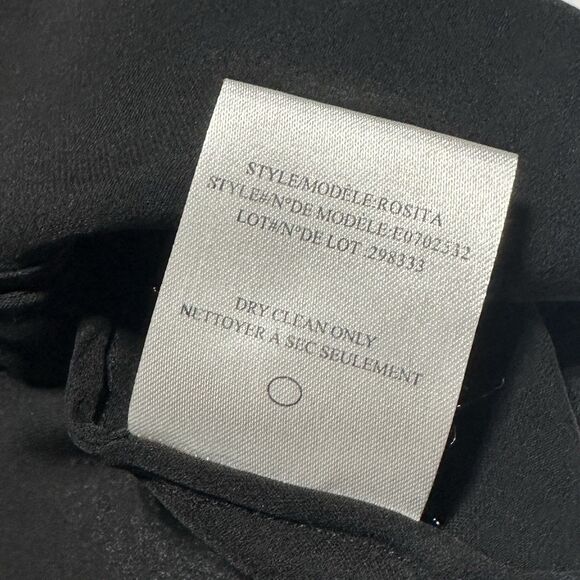 Theory Button Up Shirt Double Layered Rosita Silk Blend Blouse Black Size P XS ? - Picture 8 of 11